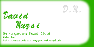 david muzsi business card